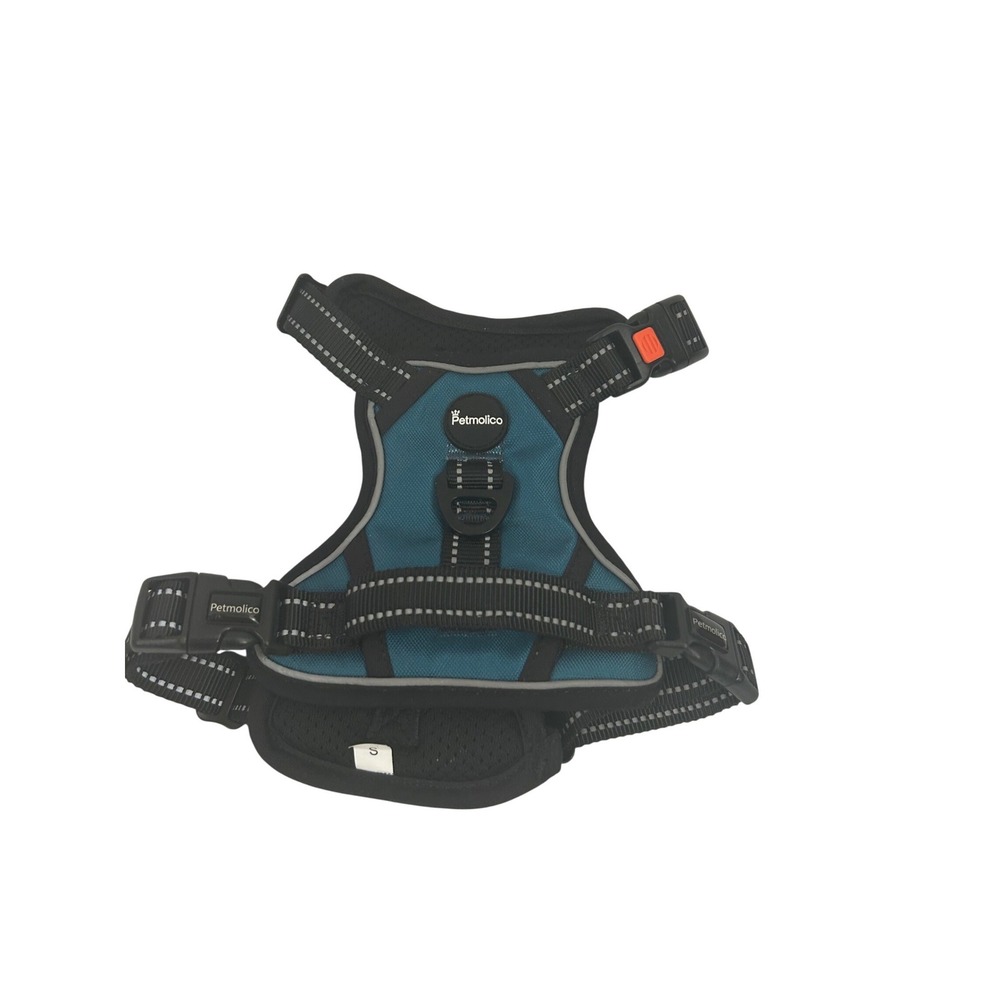 Petmolico Dog Harness Size S Teal Reflective No-Pull Padded Vest Pet Gear